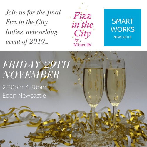 Join Smart Works and Mincoffs for Fizz in the City on 29th November image